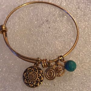 Rose gold filled charms bracelet